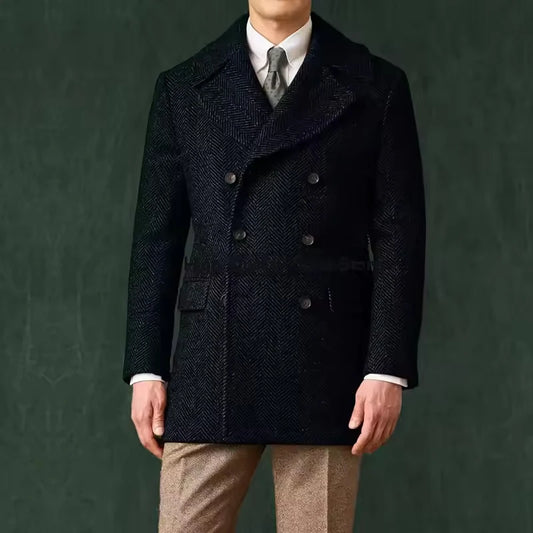 Men's Herringbone Jacket Mens Jackets for Man Luxury Blazers Woolen New in Jackets Suit Male Elegant Mens Coats Coat Suits & Top