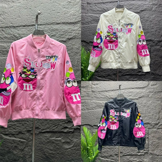 Embroidered Mens Jacket Street Fashion Harajuku Hip Hop Vintage Jackets for Men Clothing Loose Casual Coats Men Tops